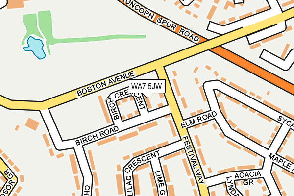 WA7 5JW map - OS OpenMap – Local (Ordnance Survey) WA7 5JW map - OS OpenMap – Local (Ordnance Survey)