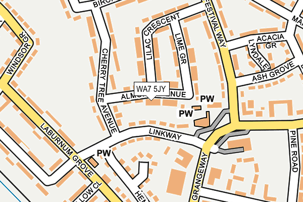 WA7 5JY map - OS OpenMap – Local (Ordnance Survey) WA7 5JY map - OS OpenMap – Local (Ordnance Survey)