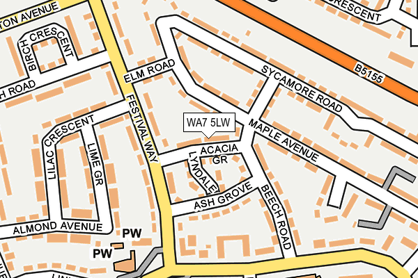 WA7 5LW map - OS OpenMap – Local (Ordnance Survey) WA7 5LW map - OS OpenMap – Local (Ordnance Survey)