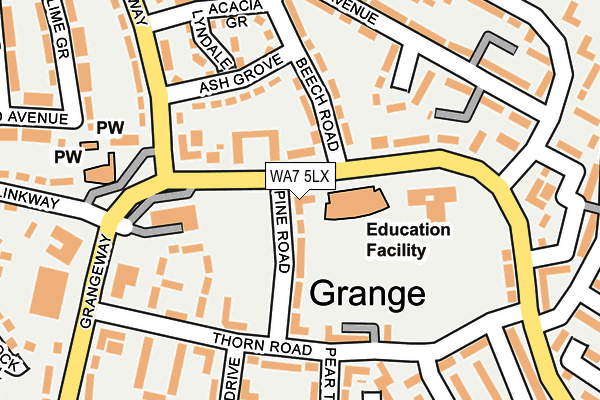 WA7 5LX map - OS OpenMap – Local (Ordnance Survey) WA7 5LX map - OS OpenMap – Local (Ordnance Survey)