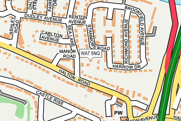 WA7 5NQ map - OS OpenMap – Local (Ordnance Survey) WA7 5NQ map - OS OpenMap – Local (Ordnance Survey)