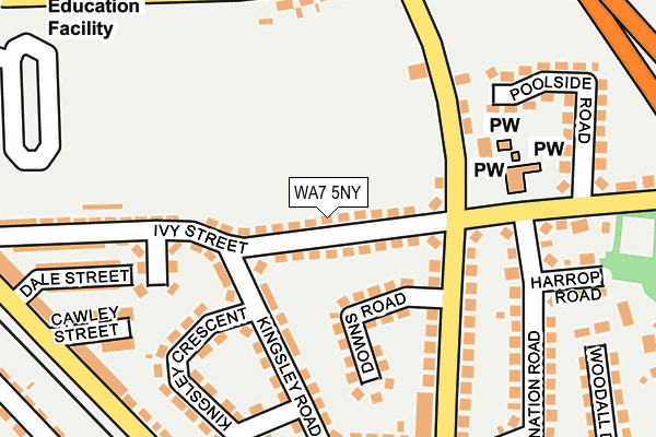 WA7 5NY map - OS OpenMap – Local (Ordnance Survey) WA7 5NY map - OS OpenMap – Local (Ordnance Survey)