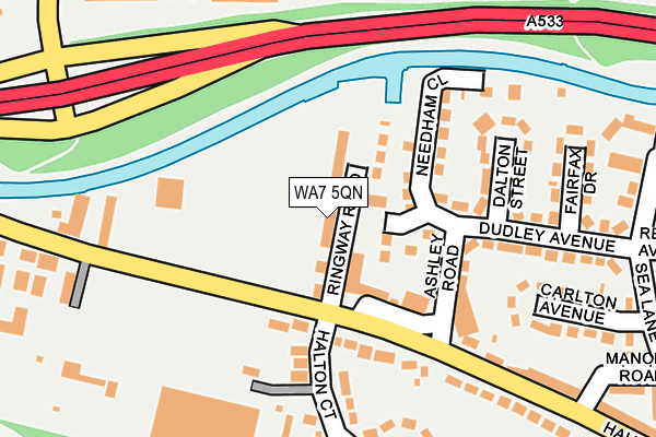 WA7 5QN map - OS OpenMap – Local (Ordnance Survey) WA7 5QN map - OS OpenMap – Local (Ordnance Survey)
