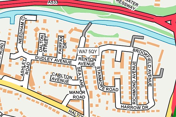 WA7 5QY map - OS OpenMap – Local (Ordnance Survey)