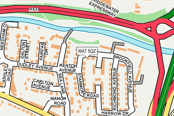 WA7 5QZ map - OS OpenMap – Local (Ordnance Survey) WA7 5QZ map - OS OpenMap – Local (Ordnance Survey)