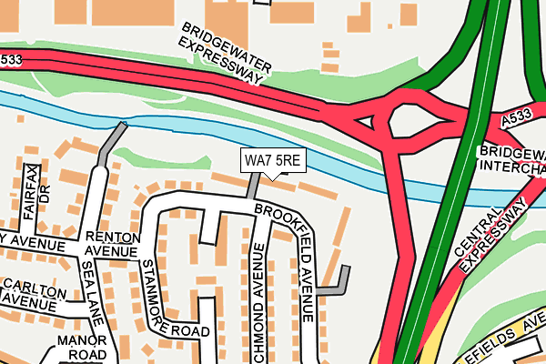 WA7 5RE map - OS OpenMap – Local (Ordnance Survey) WA7 5RE map - OS OpenMap – Local (Ordnance Survey)
