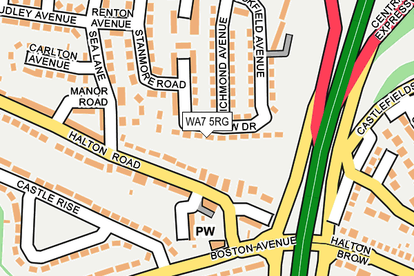 WA7 5RG map - OS OpenMap – Local (Ordnance Survey) WA7 5RG map - OS OpenMap – Local (Ordnance Survey)