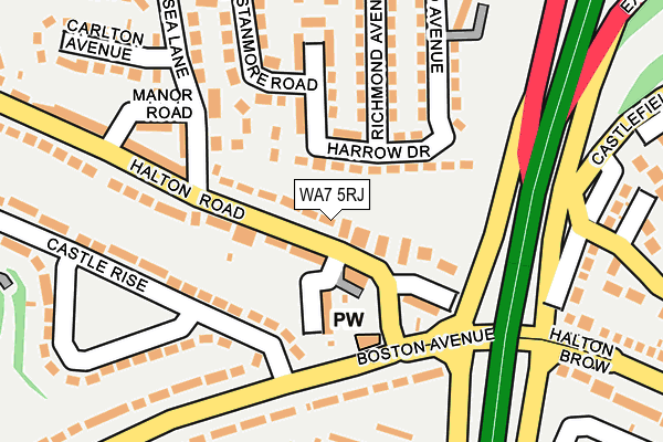 WA7 5RJ map - OS OpenMap – Local (Ordnance Survey) WA7 5RJ map - OS OpenMap – Local (Ordnance Survey)