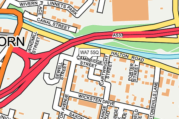 WA7 5SQ map - OS OpenMap – Local (Ordnance Survey) WA7 5SQ map - OS OpenMap – Local (Ordnance Survey)