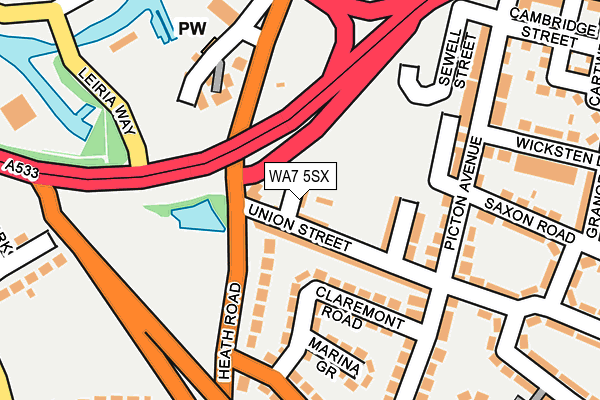 WA7 5SX map - OS OpenMap – Local (Ordnance Survey) WA7 5SX map - OS OpenMap – Local (Ordnance Survey)