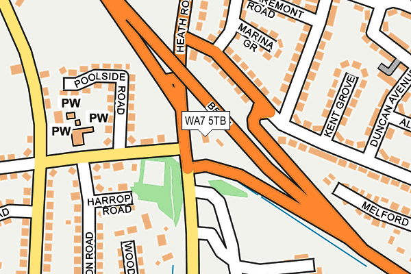 WA7 5TB map - OS OpenMap – Local (Ordnance Survey) WA7 5TB map - OS OpenMap – Local (Ordnance Survey)