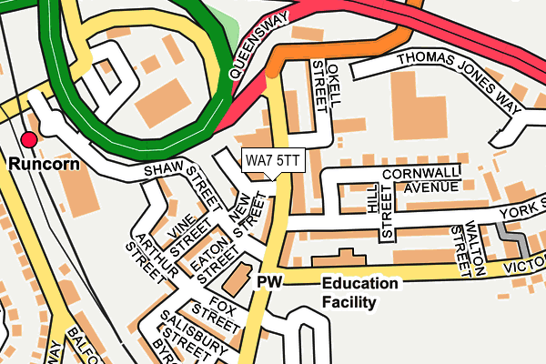 WA7 5TT map - OS OpenMap – Local (Ordnance Survey) WA7 5TT map - OS OpenMap – Local (Ordnance Survey)