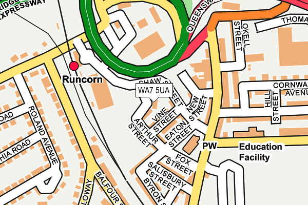 WA7 5UA map - OS OpenMap – Local (Ordnance Survey) WA7 5UA map - OS OpenMap – Local (Ordnance Survey)
