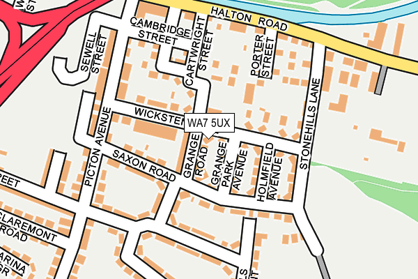 WA7 5UX map - OS OpenMap – Local (Ordnance Survey) WA7 5UX map - OS OpenMap – Local (Ordnance Survey)