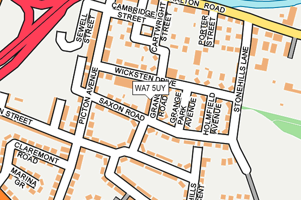 WA7 5UY map - OS OpenMap – Local (Ordnance Survey) WA7 5UY map - OS OpenMap – Local (Ordnance Survey)