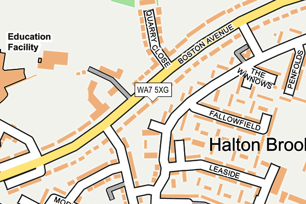 WA7 5XG map - OS OpenMap – Local (Ordnance Survey) WA7 5XG map - OS OpenMap – Local (Ordnance Survey)