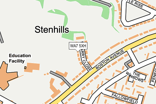 WA7 5XH map - OS OpenMap – Local (Ordnance Survey) WA7 5XH map - OS OpenMap – Local (Ordnance Survey)
