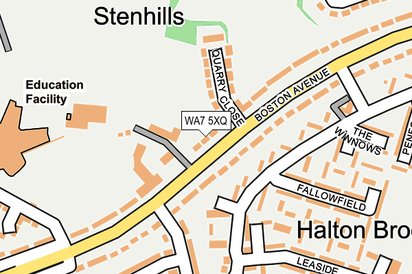 WA7 5XQ map - OS OpenMap – Local (Ordnance Survey) WA7 5XQ map - OS OpenMap – Local (Ordnance Survey)