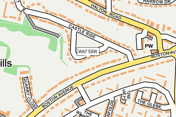 WA7 5XW map - OS OpenMap – Local (Ordnance Survey) WA7 5XW map - OS OpenMap – Local (Ordnance Survey)