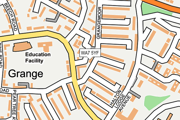 WA7 5YF map - OS OpenMap – Local (Ordnance Survey)