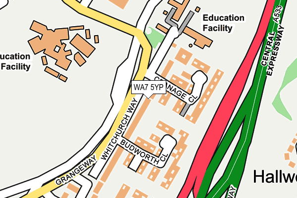 WA7 5YP map - OS OpenMap – Local (Ordnance Survey) WA7 5YP map - OS OpenMap – Local (Ordnance Survey)