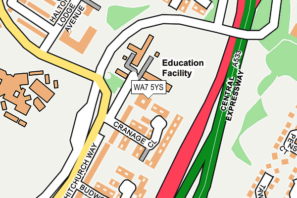 WA7 5YS map - OS OpenMap – Local (Ordnance Survey) WA7 5YS map - OS OpenMap – Local (Ordnance Survey)