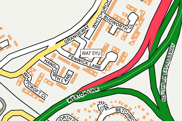 WA7 5YU map - OS OpenMap – Local (Ordnance Survey) WA7 5YU map - OS OpenMap – Local (Ordnance Survey)