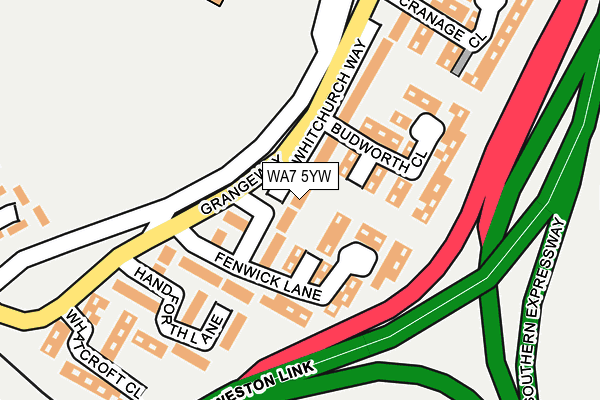 WA7 5YW map - OS OpenMap – Local (Ordnance Survey) WA7 5YW map - OS OpenMap – Local (Ordnance Survey)