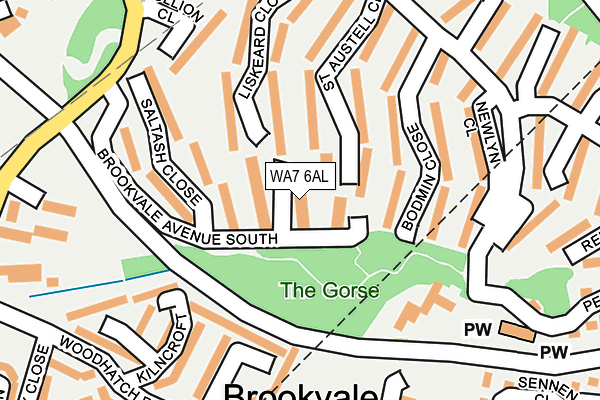 WA7 6AL map - OS OpenMap – Local (Ordnance Survey) WA7 6AL map - OS OpenMap – Local (Ordnance Survey)