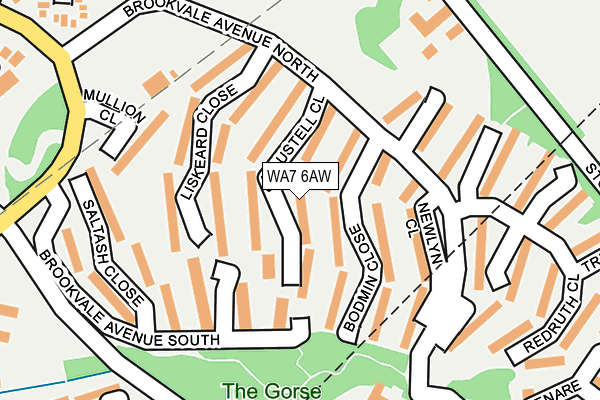 WA7 6AW map - OS OpenMap – Local (Ordnance Survey) WA7 6AW map - OS OpenMap – Local (Ordnance Survey)