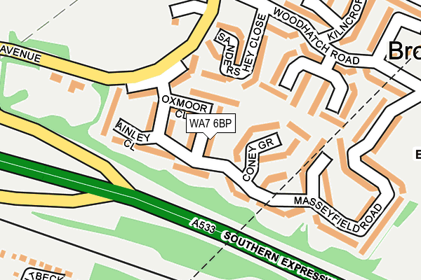 WA7 6BP map - OS OpenMap – Local (Ordnance Survey) WA7 6BP map - OS OpenMap – Local (Ordnance Survey)