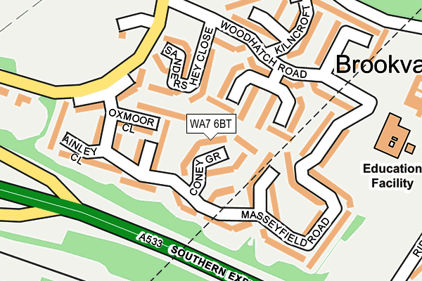 WA7 6BT map - OS OpenMap – Local (Ordnance Survey) WA7 6BT map - OS OpenMap – Local (Ordnance Survey)