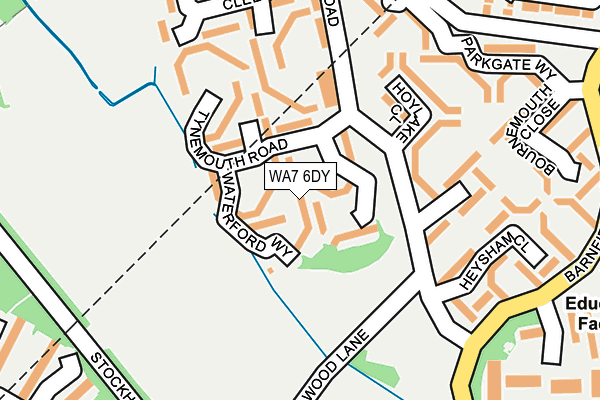 WA7 6DY map - OS OpenMap – Local (Ordnance Survey) WA7 6DY map - OS OpenMap – Local (Ordnance Survey)