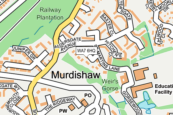 WA7 6HQ map - OS OpenMap – Local (Ordnance Survey) WA7 6HQ map - OS OpenMap – Local (Ordnance Survey)