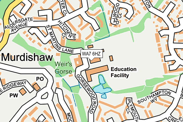 WA7 6HZ map - OS OpenMap – Local (Ordnance Survey) WA7 6HZ map - OS OpenMap – Local (Ordnance Survey)