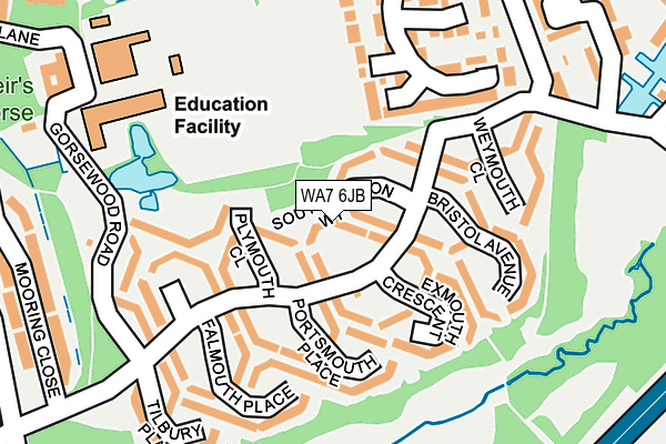 WA7 6JB map - OS OpenMap – Local (Ordnance Survey) WA7 6JB map - OS OpenMap – Local (Ordnance Survey)