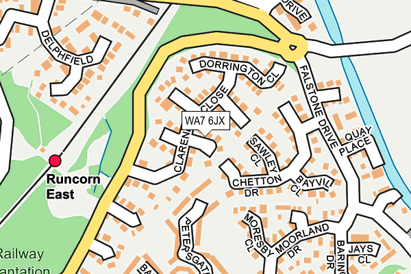 WA7 6JX map - OS OpenMap – Local (Ordnance Survey) WA7 6JX map - OS OpenMap – Local (Ordnance Survey)