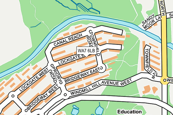 WA7 6LB map - OS OpenMap – Local (Ordnance Survey) WA7 6LB map - OS OpenMap – Local (Ordnance Survey)