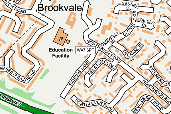 WA7 6PF map - OS OpenMap – Local (Ordnance Survey) WA7 6PF map - OS OpenMap – Local (Ordnance Survey)