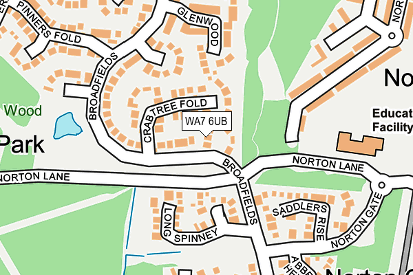 WA7 6UB map - OS OpenMap – Local (Ordnance Survey) WA7 6UB map - OS OpenMap – Local (Ordnance Survey)