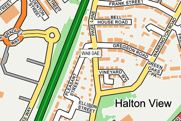 WA8 0AE map - OS OpenMap – Local (Ordnance Survey) WA8 0AE map - OS OpenMap – Local (Ordnance Survey)