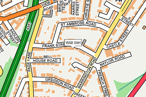 WA8 0AH map - OS OpenMap – Local (Ordnance Survey)