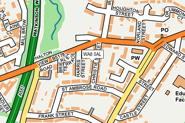 WA8 0AL map - OS OpenMap – Local (Ordnance Survey) WA8 0AL map - OS OpenMap – Local (Ordnance Survey)