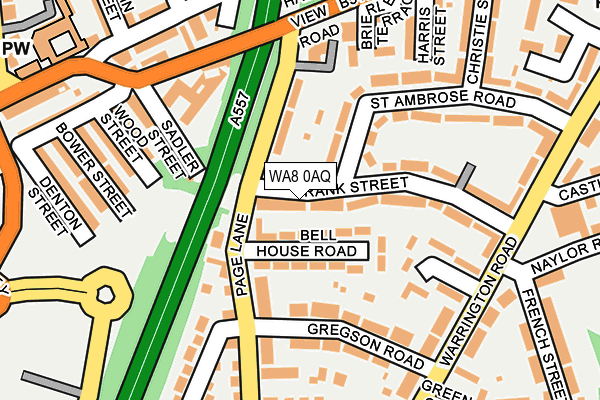 WA8 0AQ map - OS OpenMap – Local (Ordnance Survey) WA8 0AQ map - OS OpenMap – Local (Ordnance Survey)