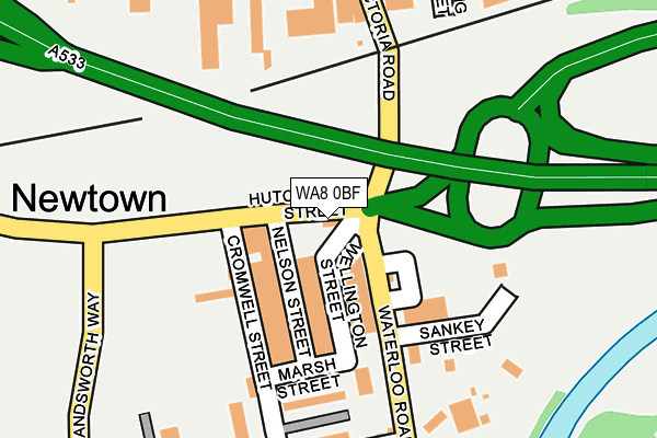 WA8 0BF map - OS OpenMap – Local (Ordnance Survey) WA8 0BF map - OS OpenMap – Local (Ordnance Survey)