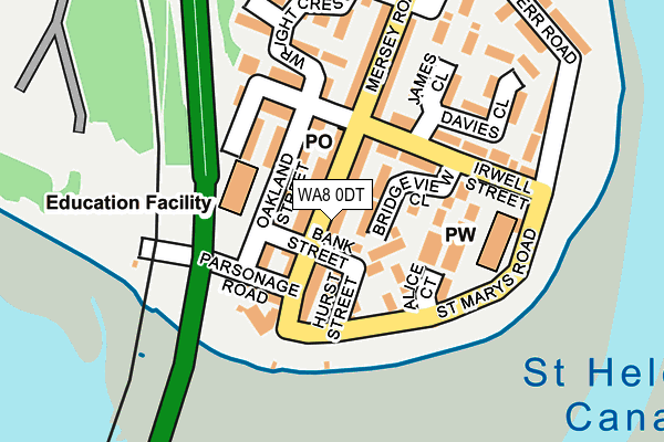 WA8 0DT map - OS OpenMap – Local (Ordnance Survey) WA8 0DT map - OS OpenMap – Local (Ordnance Survey)