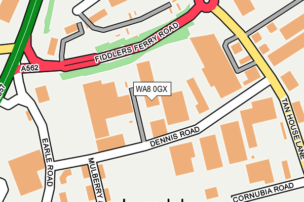 WA8 0GX map - OS OpenMap – Local (Ordnance Survey) WA8 0GX map - OS OpenMap – Local (Ordnance Survey)