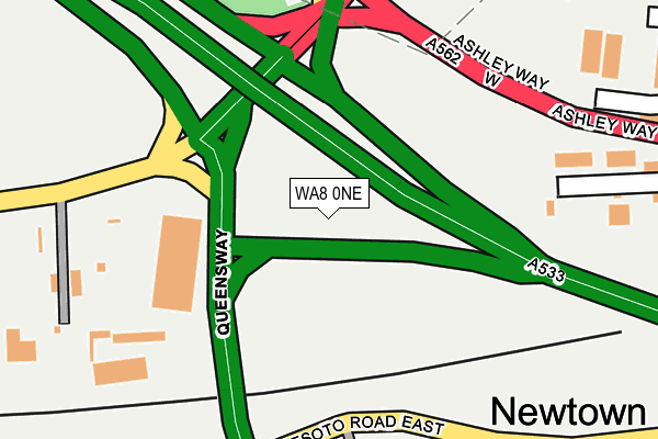 WA8 0NE map - OS OpenMap – Local (Ordnance Survey) WA8 0NE map - OS OpenMap – Local (Ordnance Survey)