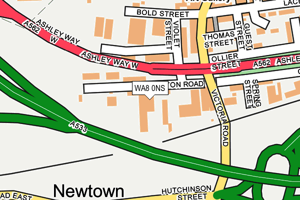 WA8 0NS map - OS OpenMap – Local (Ordnance Survey) WA8 0NS map - OS OpenMap – Local (Ordnance Survey)