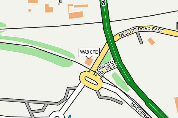 WA8 0PE map - OS OpenMap – Local (Ordnance Survey) WA8 0PE map - OS OpenMap – Local (Ordnance Survey)